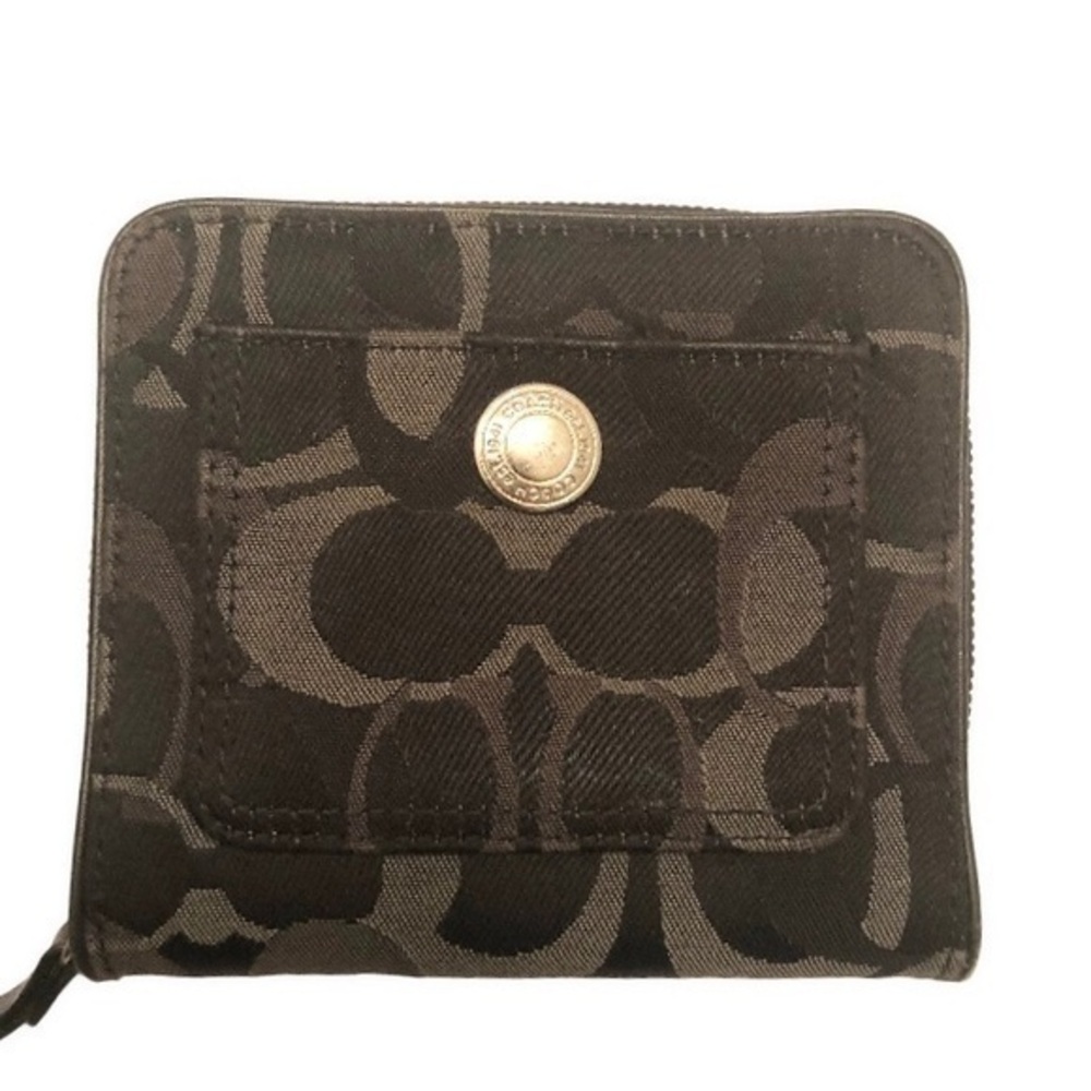 Coach vintage y2k rare signature optic c black wallet